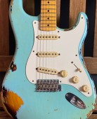 Fender Wildwood 10 57 Heavy Relic Stratocaster Daphne Blue over 2 Tone Sunburst